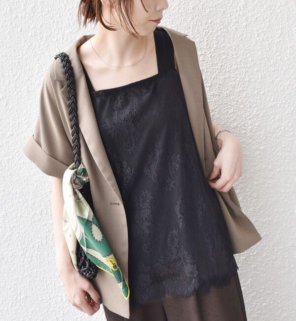 SHIPS Colors 「SHIPS Colors:〈手洗い可能〉オーバー レース タンクトップ◇」|タンクトップ|