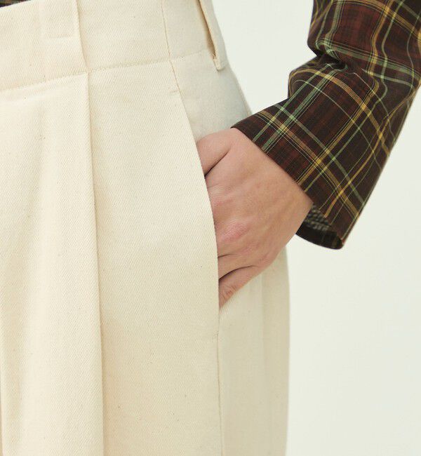 MACPHEE「リングデニム タックテーパードパンツ」|デニム|