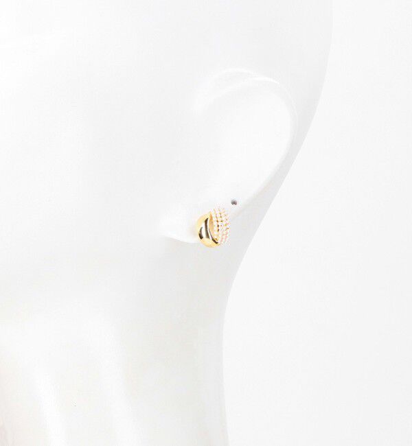 TOMORROWLAND GOODS「Kenneth Jay Lane gold post huggie hoop ピアス」|ピアス|