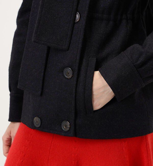 TOMORROWLAND BUYING WEAR「STEFAN COOKE BOW NECK JACKET ボウタイネックジャケット」|ピーコート|