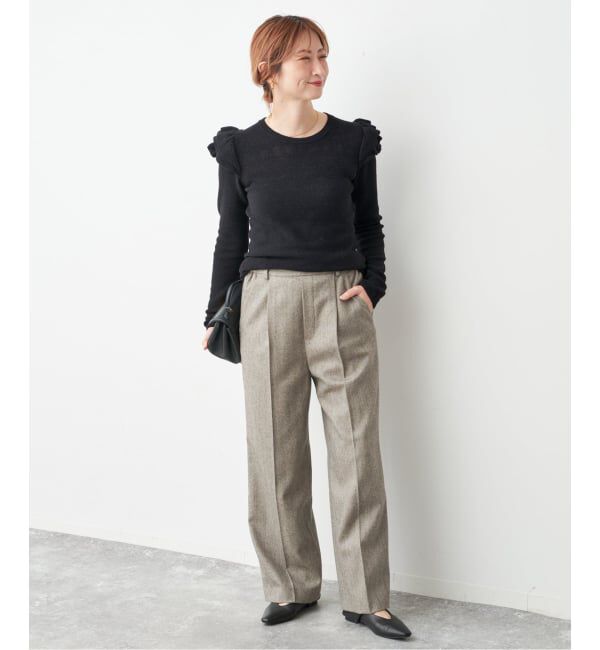 Spick and Span「《WEB限定 / 追加2予約》アルパカ混フリルニット」|ニット・セーター|