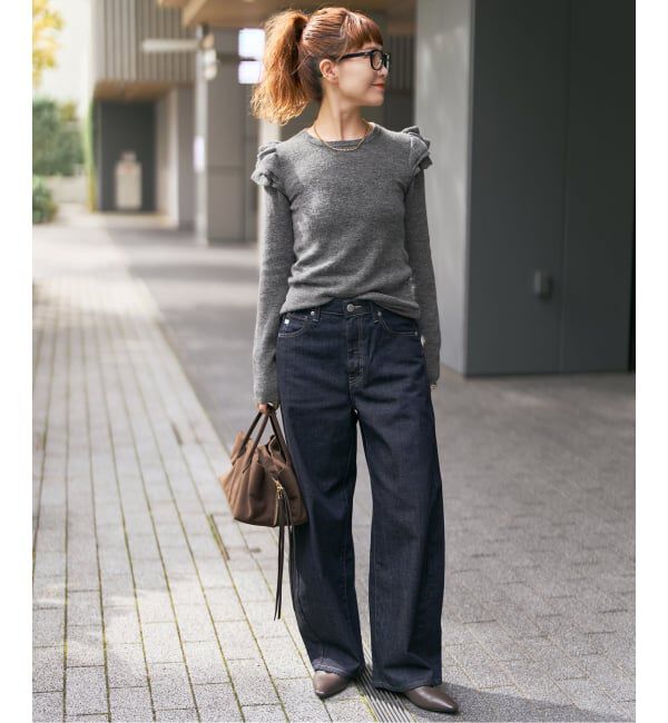 Spick and Span「《WEB限定 / 追加2予約》アルパカ混フリルニット」|ニット・セーター|