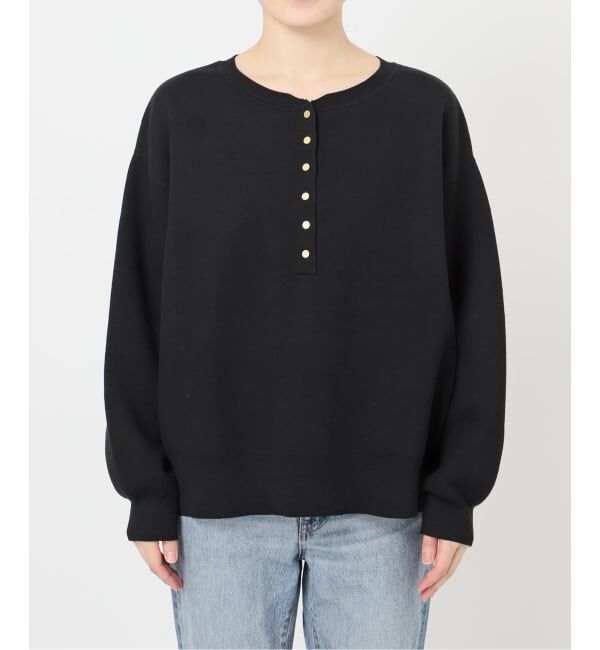 Spick and Span「《WEB限定カラー有り / 追加2予約》メタルボタンヘンリーネックニット」|ニット・セーター|