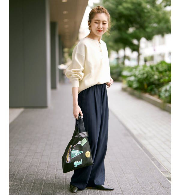 Spick and Span「《WEB限定カラー有り / 追加2予約》メタルボタンヘンリーネックニット」|ニット・セーター|