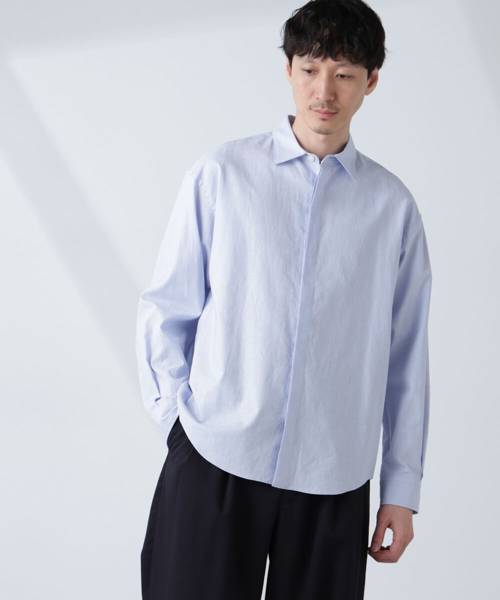 nano･universe「「BELGIUM LINEN FABRICS」リネンコットンレギュラーシャツ」|シャツ・ブラウス|