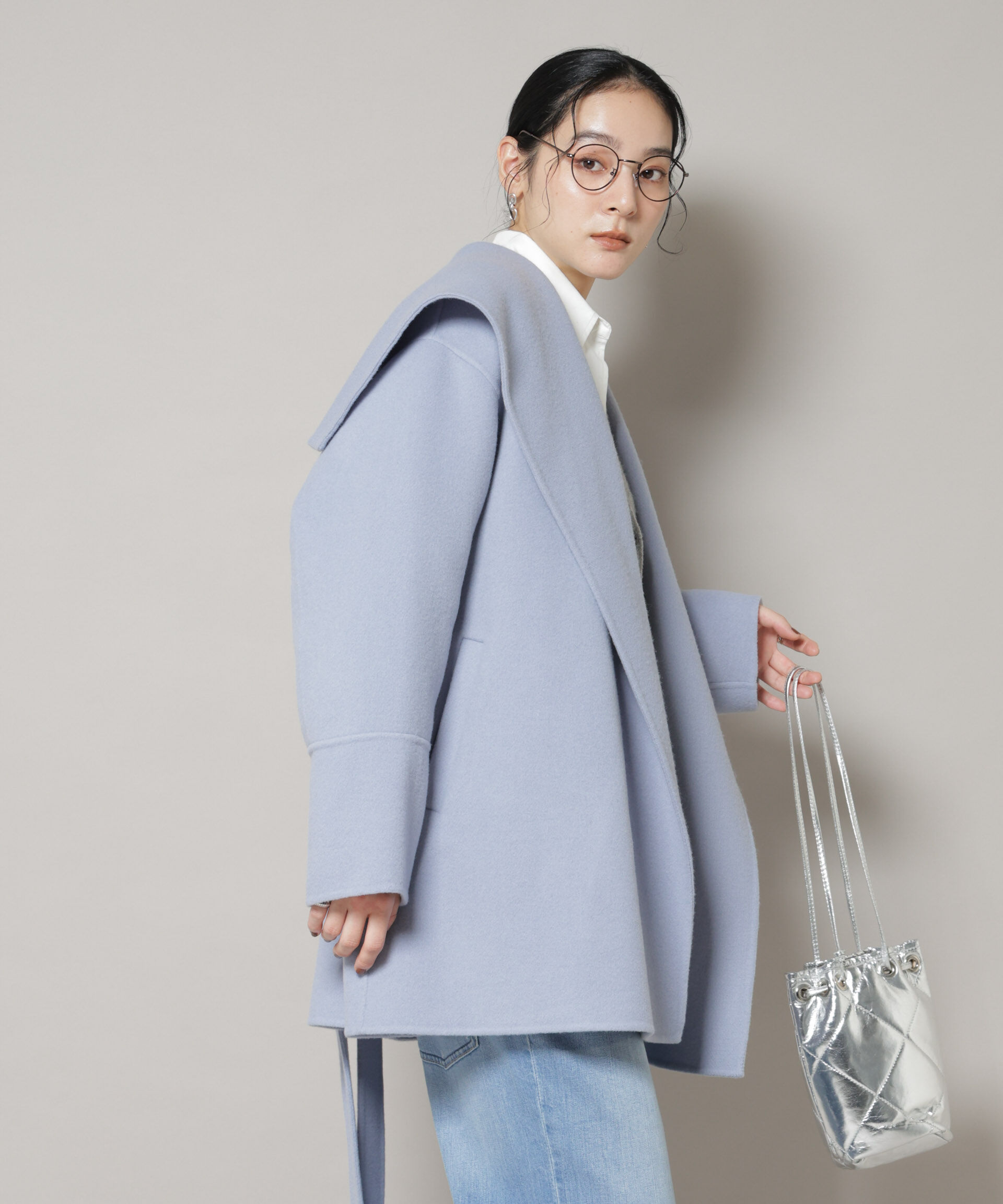 nano･universe「SUPER110blend リバーショールミディコート」|その他|