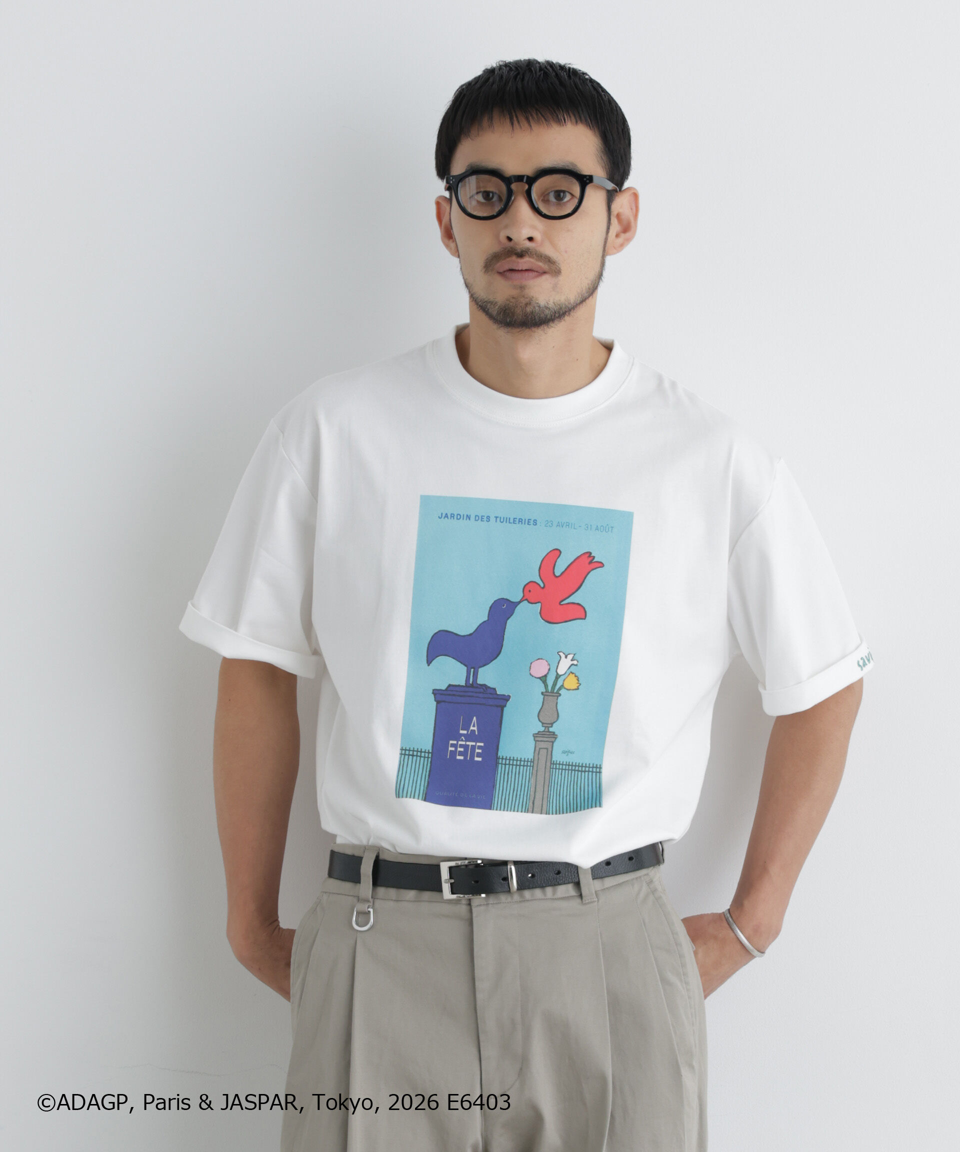 NANO universe「｢OtoNANO｣&times;SAVIGNAC プリントTシャツ」|Tシャツ・カットソー|
