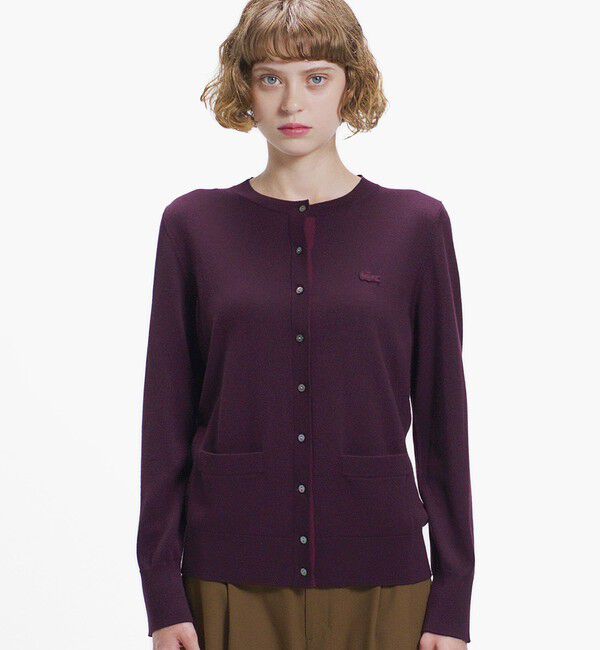 LACOSTE「ウォッシャブルウールニットカーディガン」|カーディガン|