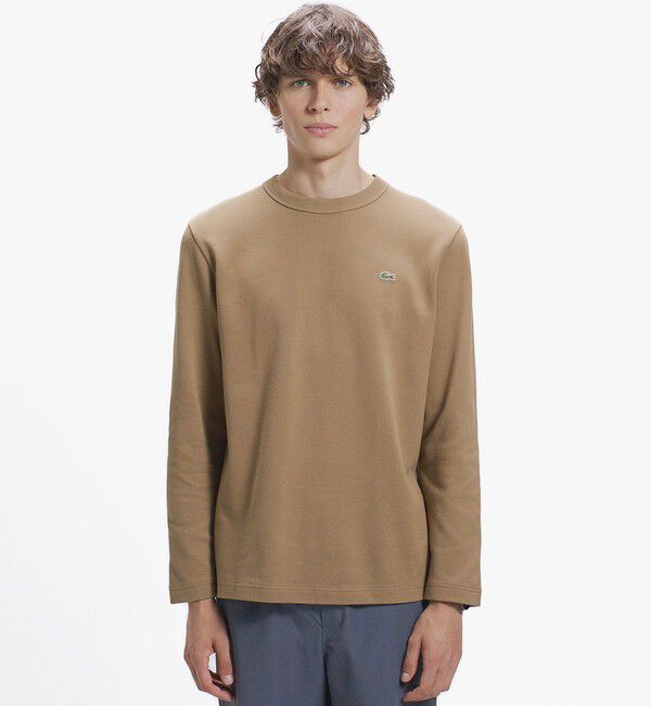 LACOSTE「クラシックフィット ビッグピケ ロングスリーブTシャツ」|Tシャツ・カットソー|ライトブラウン