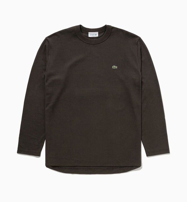 LACOSTE「クラシックフィット ビッグピケ ロングスリーブTシャツ」|Tシャツ・カットソー|ダークブラウン