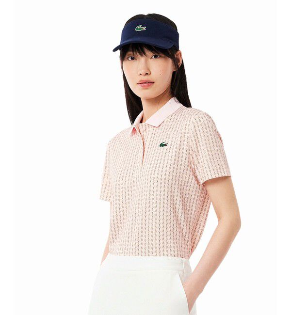 LACOSTE「UPF50+ ロベール・ジョルジュウルトラドライ ゴルフポロシャツ」|ポロシャツ|ライトピンク
