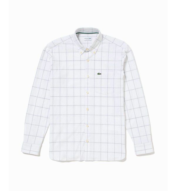 LACOSTE「2WAYストレッチ ウインドウペンチェックボタンダウンシャツ」|シャツ・ブラウス|