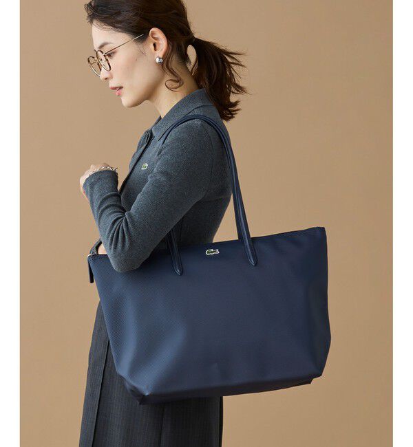 LACOSTE「L.12.12 プチピケ ラージ トートバッグ」|トートバッグ|ダークネイビー