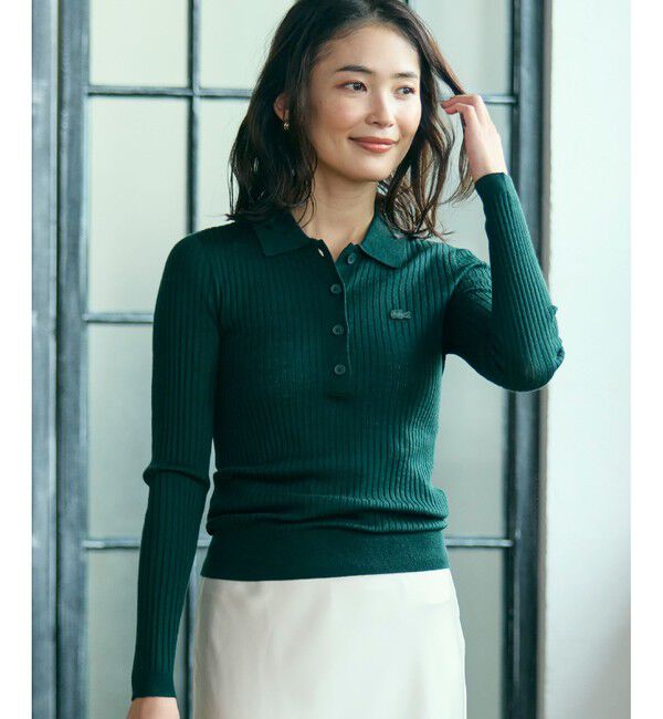 LACOSTE「3Dニッティングメリノウールポロセーター」|ニット・セーター|