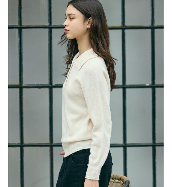 LACOSTE「3Dニッティングハーフボタンハイネック ウールニットポロセーター」|ニット・セーター|