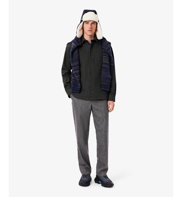 LACOSTE「ヘビーウェイト オーバーサイズダブルフェイスオーバーシャツ」|シャツ・ブラウス|