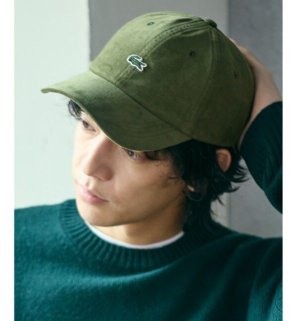 LACOSTE「ワンポイントワニロゴ・コーデュロイキャップ」|キャップ・キャスケット|