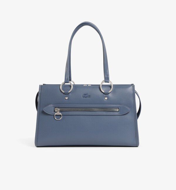 LACOSTE「セリス ワントーンハンドルバッグ」|ハンドバッグ|ブルーグレー