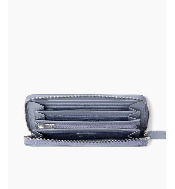 LACOSTE「シルバーブローチラウンドジップレザーロングウォレット」|財布|