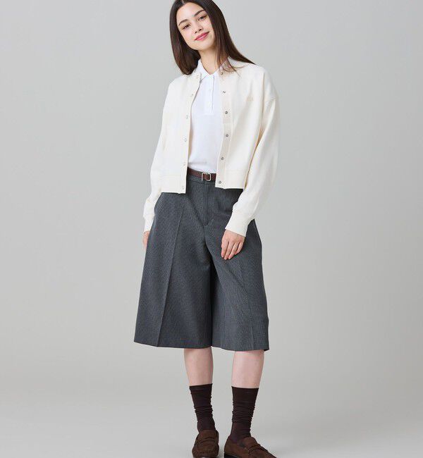 LACOSTE「ショート丈ダブルフェイスカーディガン」|カーディガン|