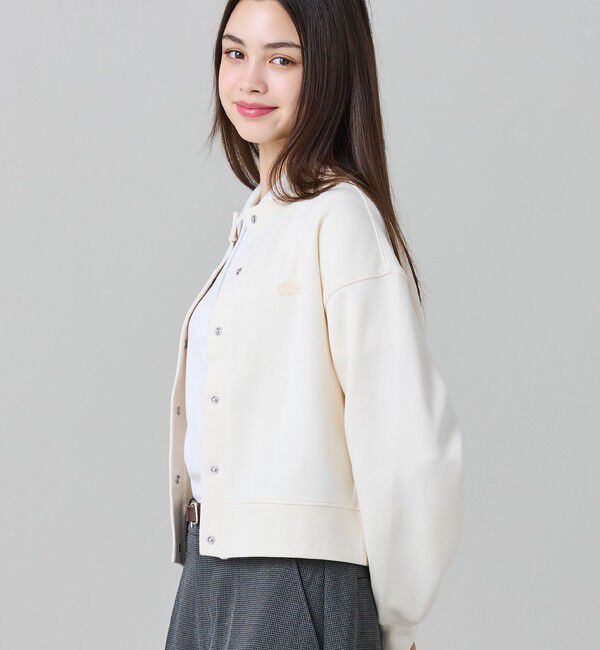 LACOSTE「ショート丈ダブルフェイスカーディガン」|カーディガン|