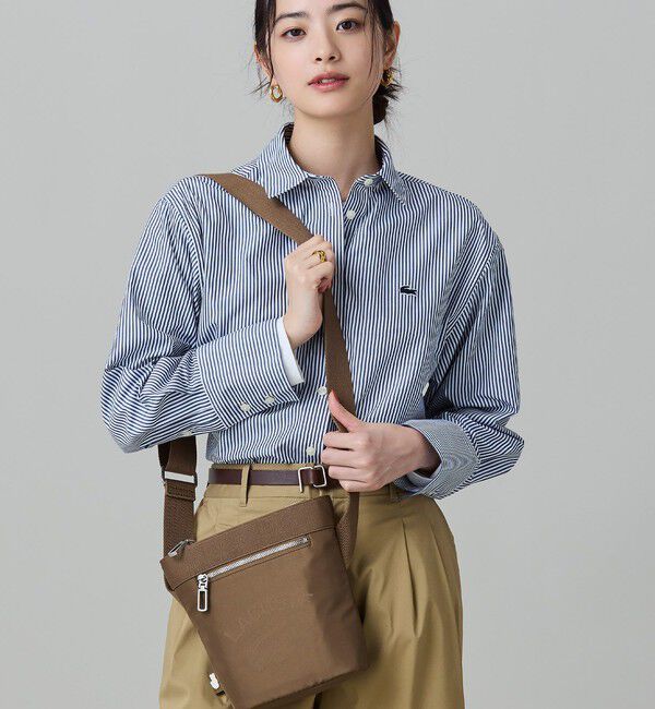 LACOSTE「オーバーサイズ ストライプロングシャツ」|シャツ・ブラウス|