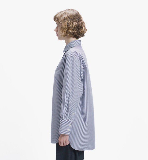 LACOSTE「オーバーサイズ ストライプロングシャツ」|シャツ・ブラウス|