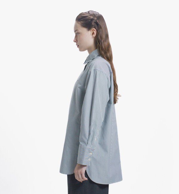 LACOSTE「オーバーサイズ ストライプロングシャツ」|シャツ・ブラウス|