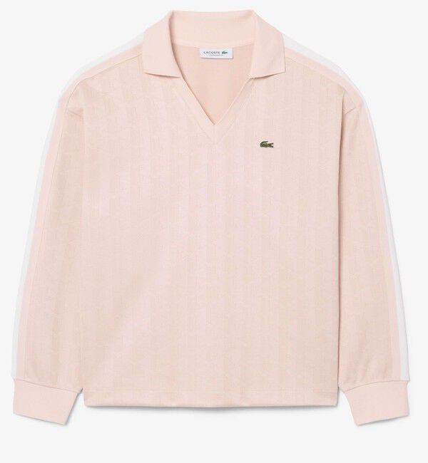 LACOSTE「モノグラムジャカードスキッパーネックポロシャツ」|ポロシャツ|