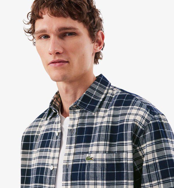 LACOSTE「ビッグチェックフランネルシャツ」|シャツ・ブラウス|