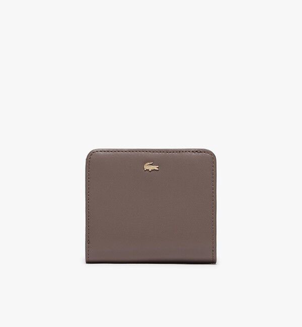 LACOSTE「メタルワニロゴ2つ折りウォレット」|財布|ライトブラウン
