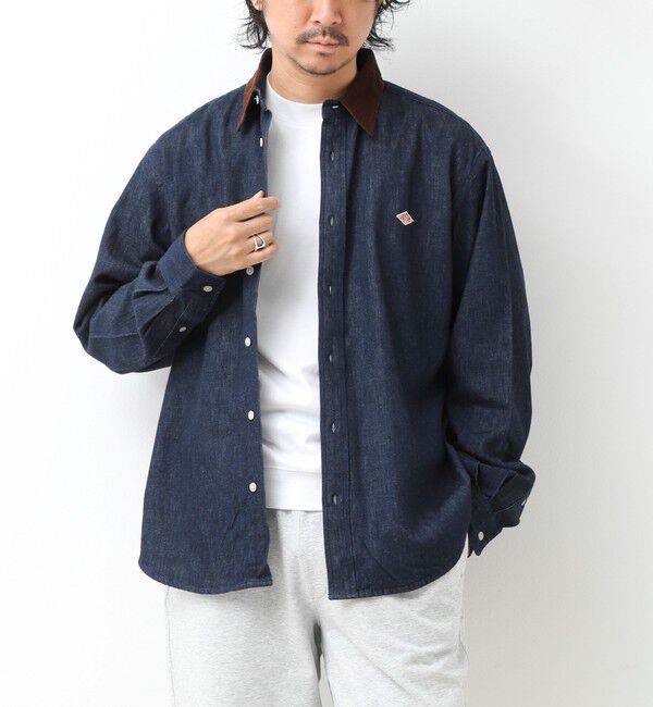 NOLLEY'S goodman「【DANTON/ダントン】LIGHT DENIM 切替（DT-B0478 SDM）」|シャツ・ブラウス|