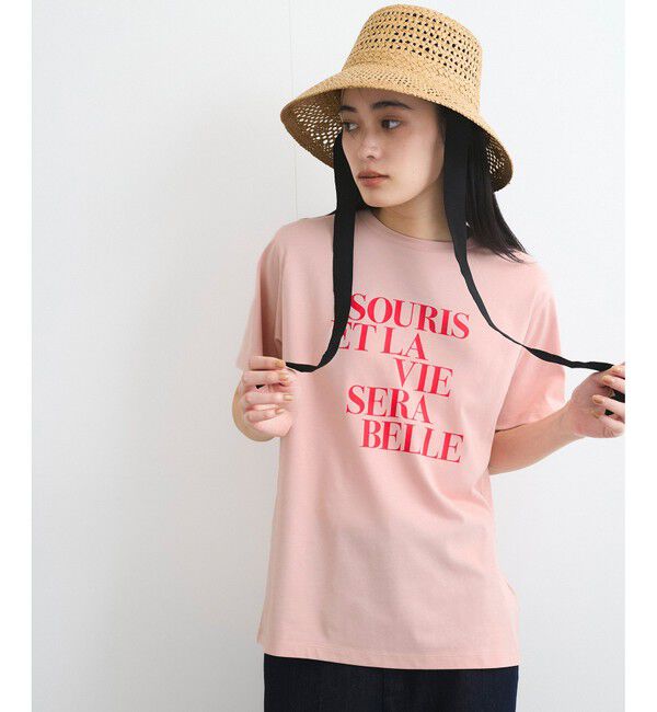 VIS「【接触冷感/洗える】アソートロゴプリントTシャツ」|Tシャツ・カットソー|