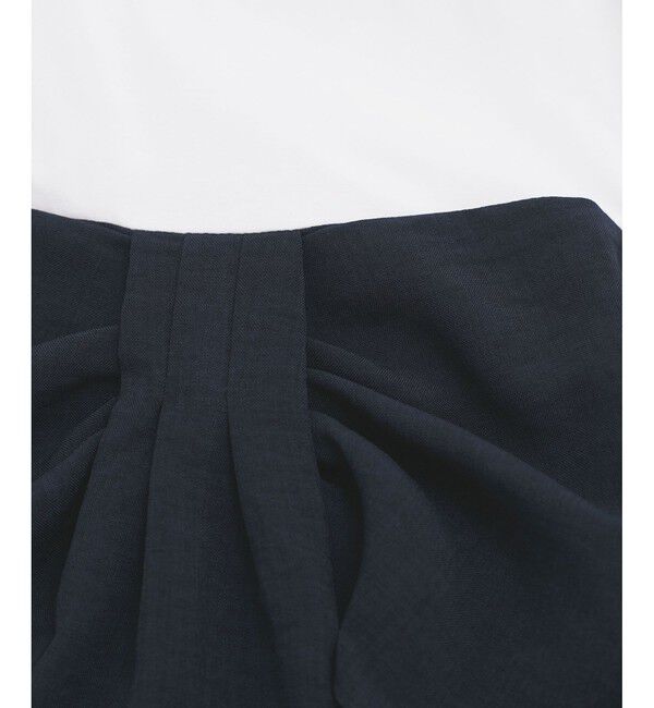 VIS「【新色追加】【美easy】ねじりリボンTシャツドッキングプルオーバー【接触冷感/洗える】」|Tシャツ・カットソー|