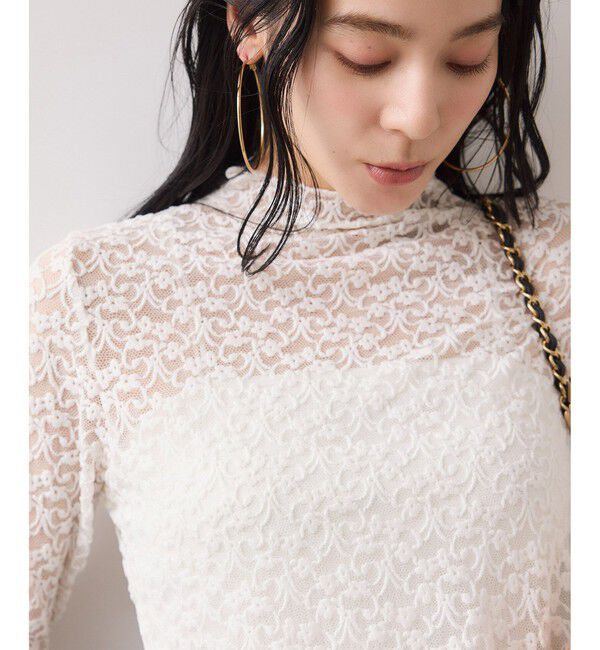 VIS「レースプチハイネックインナープルオーバー」|Tシャツ・カットソー|