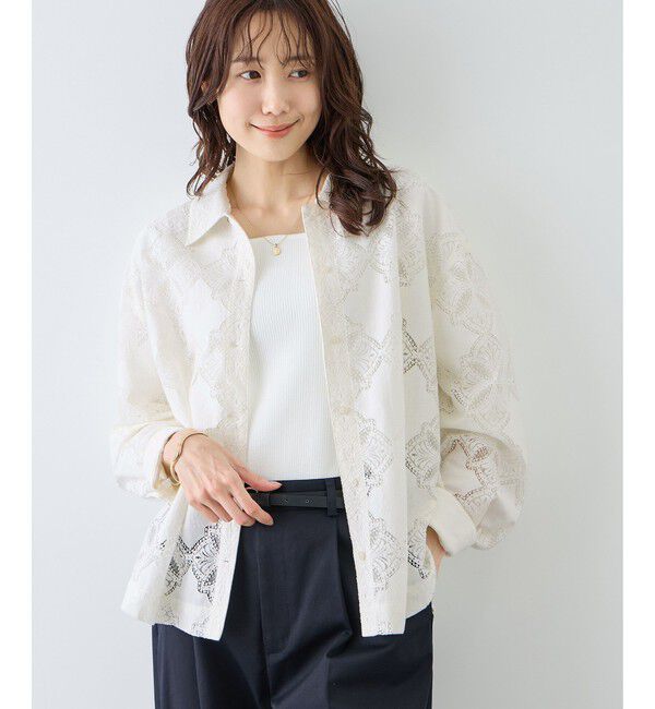 Rope&rsquo;Picnic「レースシャツ」|シャツ・ブラウス|オフホワイト(15)