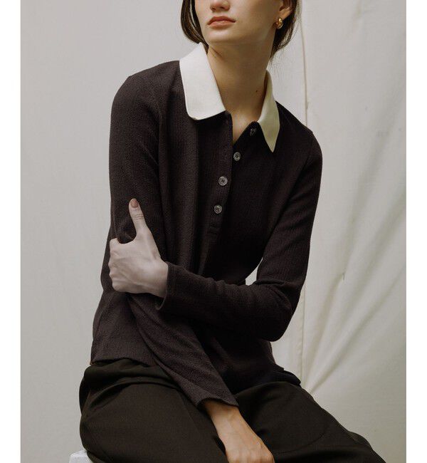 ADAM ET ROPE'「【WEB限定】ロングスリーブポロシャツ」|ポロシャツ|