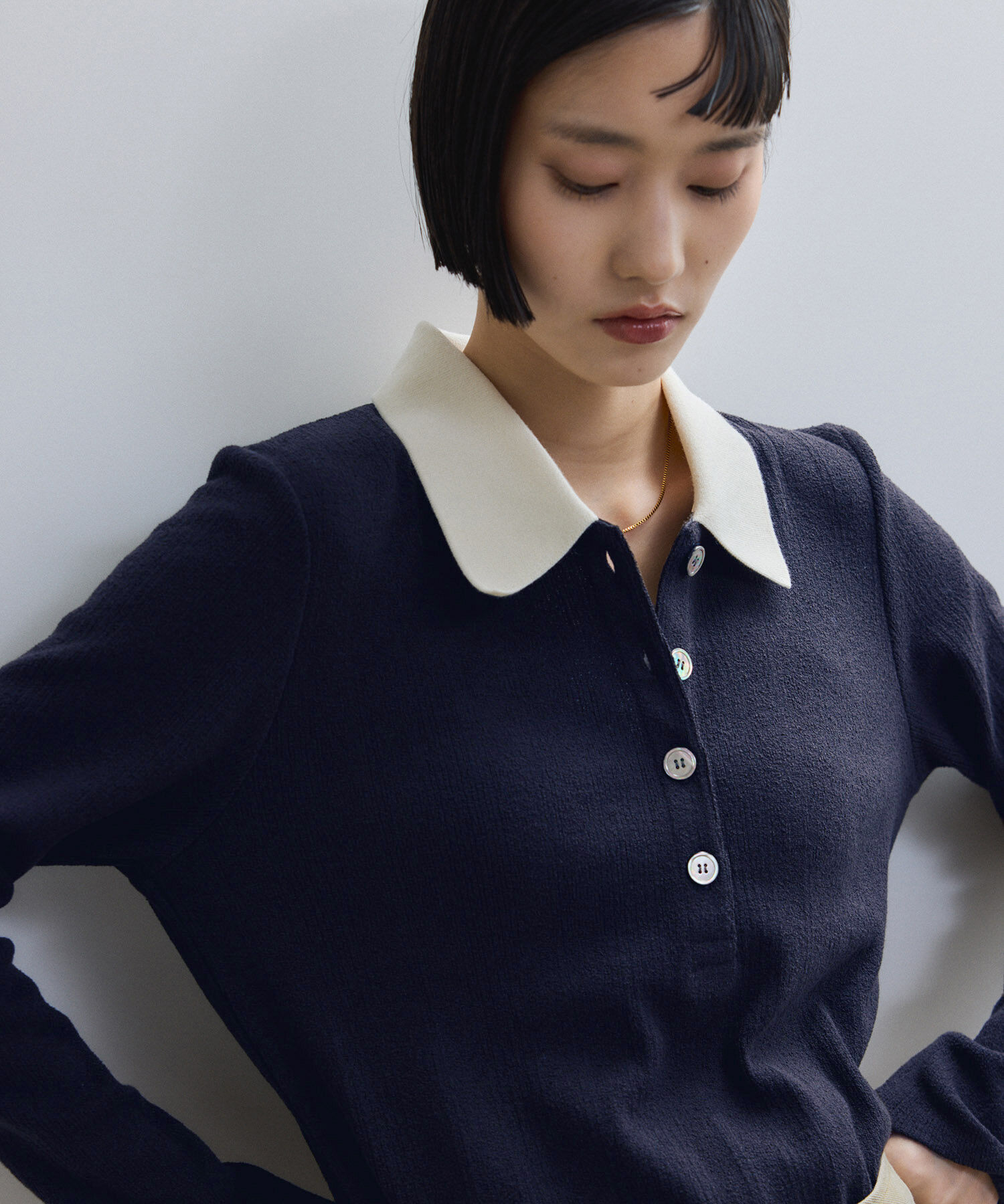 ADAM ET ROPE'「【WEB限定】ロングスリーブポロシャツ」|ポロシャツ|