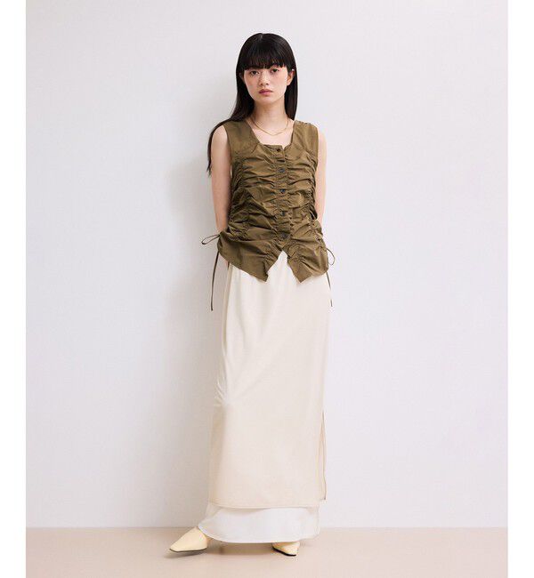 ADAM ET ROPE'「【WEB限定】シャーリングジレ」|ベスト・ジレ|