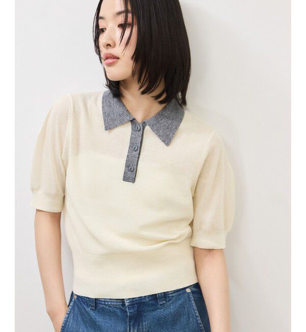 ADAM ET ROPE'「【定番】ラミーニットポロシャツ」|ポロシャツ|