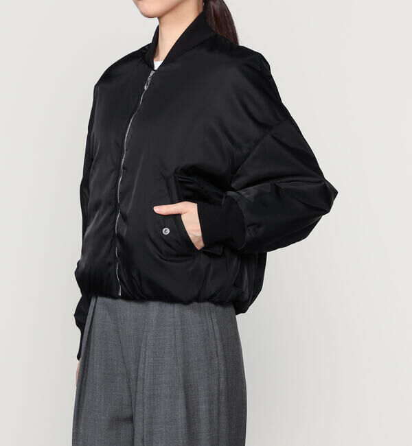 「TICCA | 〈別注〉 ショート MA-1 WOMEN」|ミリタリージャケット|BLACK