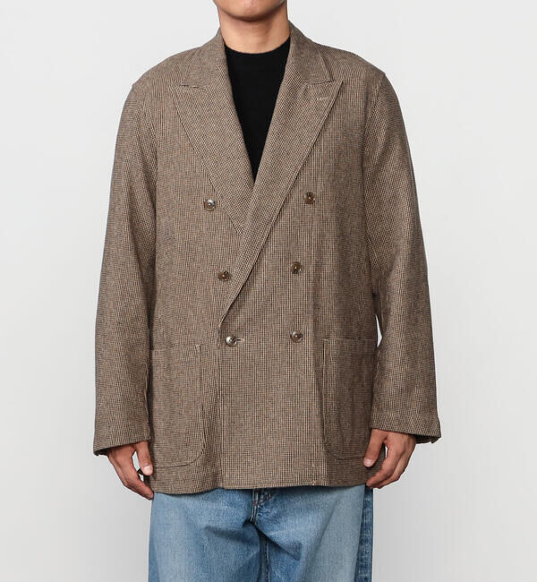  「CHEMISE D'ADAM | 〈別注〉SHIRT JACKET BROWN MEN」|テーラードジャケット|