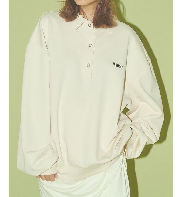  「【Nuition】ロゴポロスウェット〈WEB限定〉」|Tシャツ・カットソー|ライトベージュ