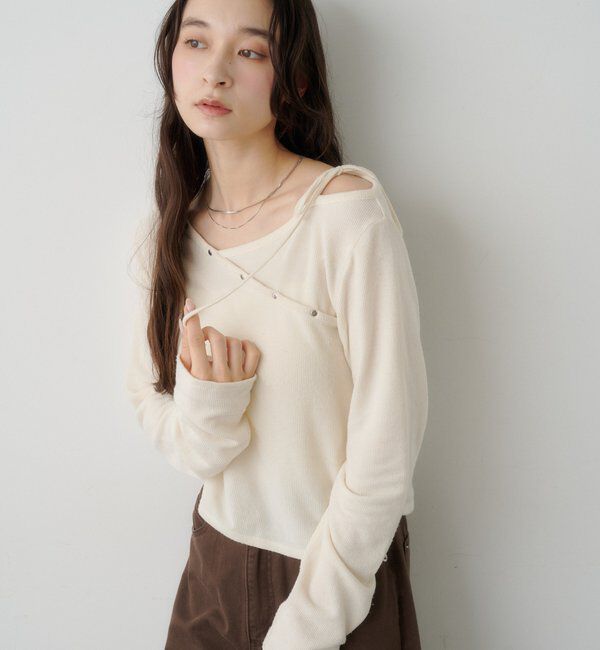 「スタッズデザイントップス」|Tシャツ・カットソー|