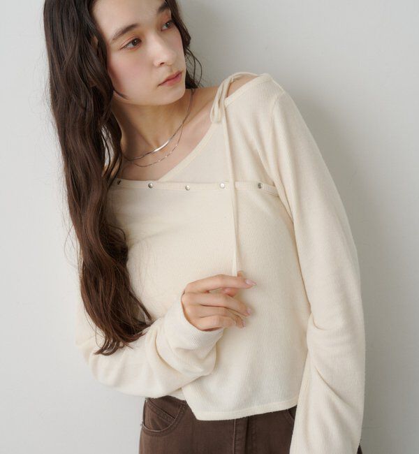  「スタッズデザイントップス」|Tシャツ・カットソー|