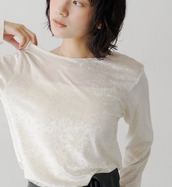  「【WEB限定】スタッズベロアプルオーバー」|Tシャツ・カットソー|