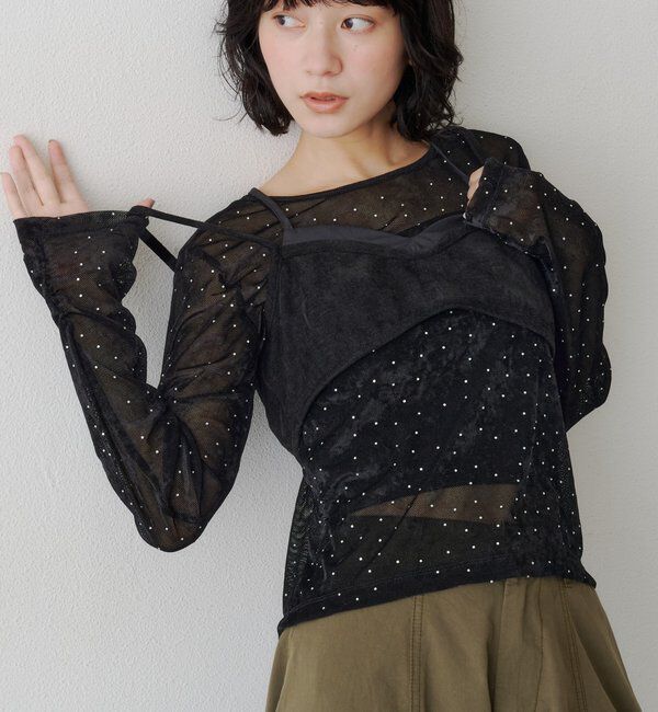  「【WEB限定】スタッズベロアプルオーバー」|Tシャツ・カットソー|