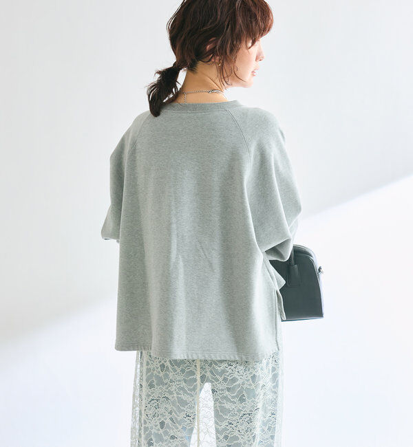  「【大人が着やすい】キーネックオーバースウェット」|Tシャツ・カットソー|