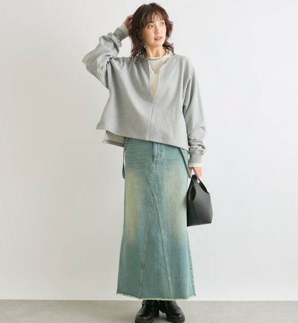  「【大人が着やすい】キーネックオーバースウェット」|Tシャツ・カットソー|