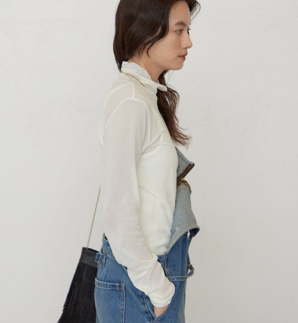 「《万能インナー》メッシュハイネックプルオーバー」|Tシャツ・カットソー|